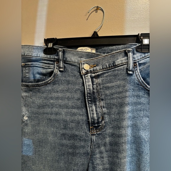 Abercrombie & Fitch Women's Light Blue Ankle Jeans denim y2k back to school - Picture 3 of 16
